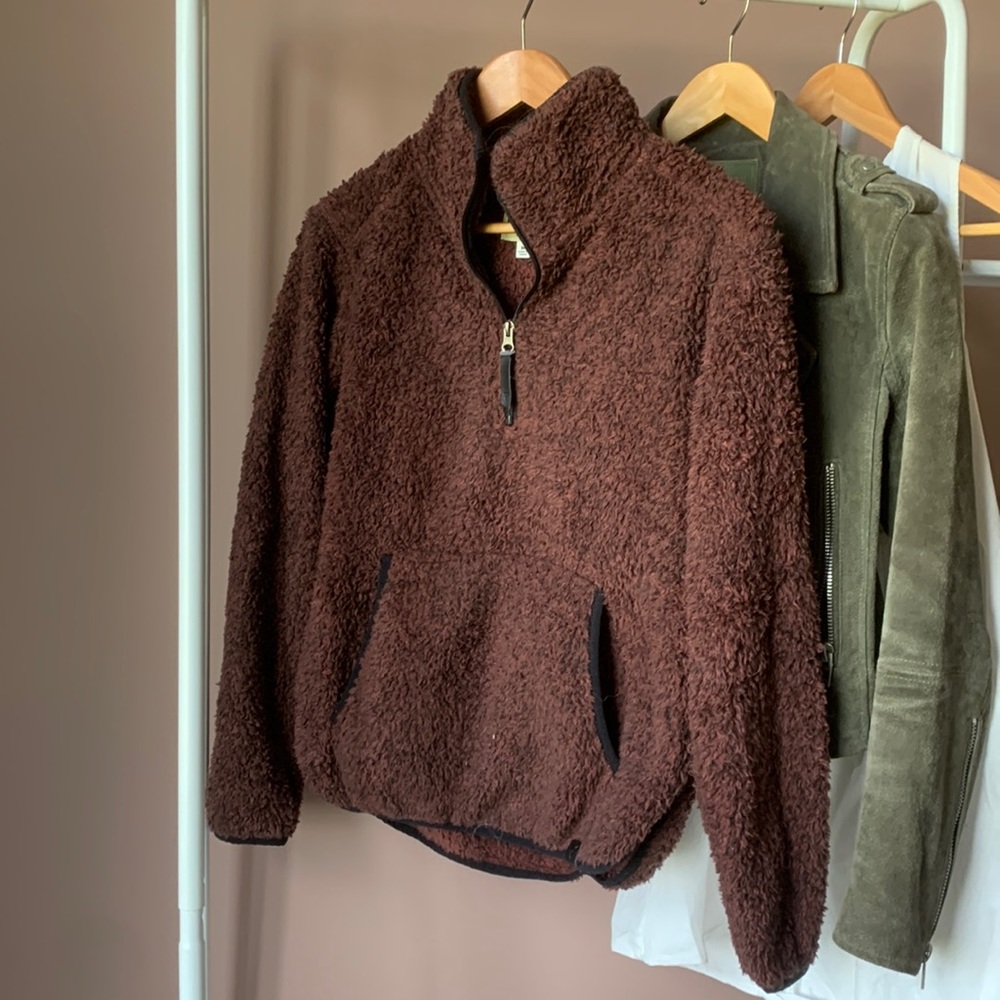 Pullover quarter zip sweater